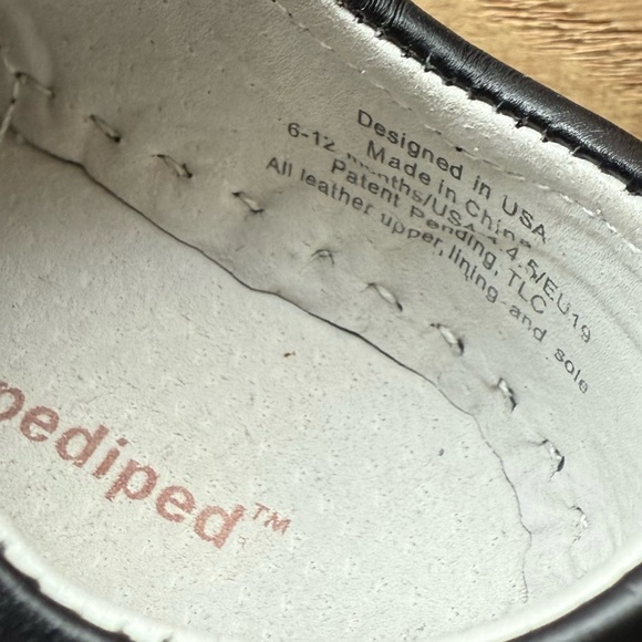 pediped Navy and Black Baby Shoes 6-12 months - Picture 5 of 12